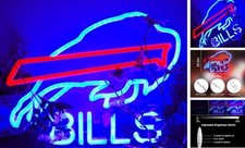 Buffalo Football Neon Signs Led Sign for Wall Decor Rugby Team Light Up blue