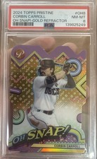 2024 Topps Pristine Oh, SNAP! Corbin Carroll #OH-8 Gold Refractor /50 PSA 8