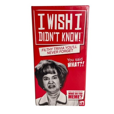 I Wish I Didn't Know Filthy Trivia You'll Never Forget Adult Party Game NEW