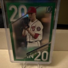Cade Cavalli 2020 Bowman Draft Green Refractor #20IN20-CC /99 Nationals