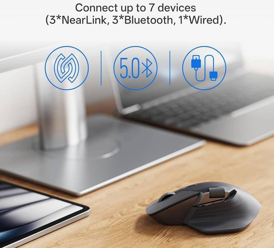 Pro Gaming Wireless Mouse - 12,000 DPI - 11 Buttons Programmable - Blk or Gray - Image 4 of 4