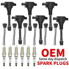 6 Spark plugs and Ignition coils packs fits Nissan Maxima Infiniti 3.5 V6 UF550