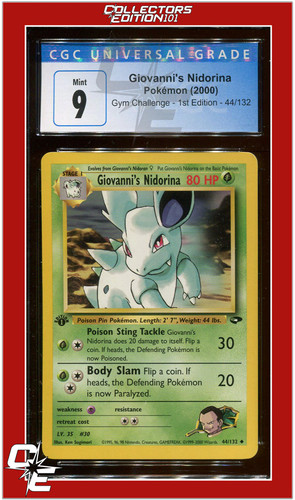 Giovanni's Nidorina (1st Edition) graded CGC 9 for sale on eBay