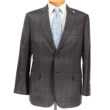 Brioni NWT Sport Coat Size 42R US in Charcoal with Copper  Gray Plaid Silk/Wool