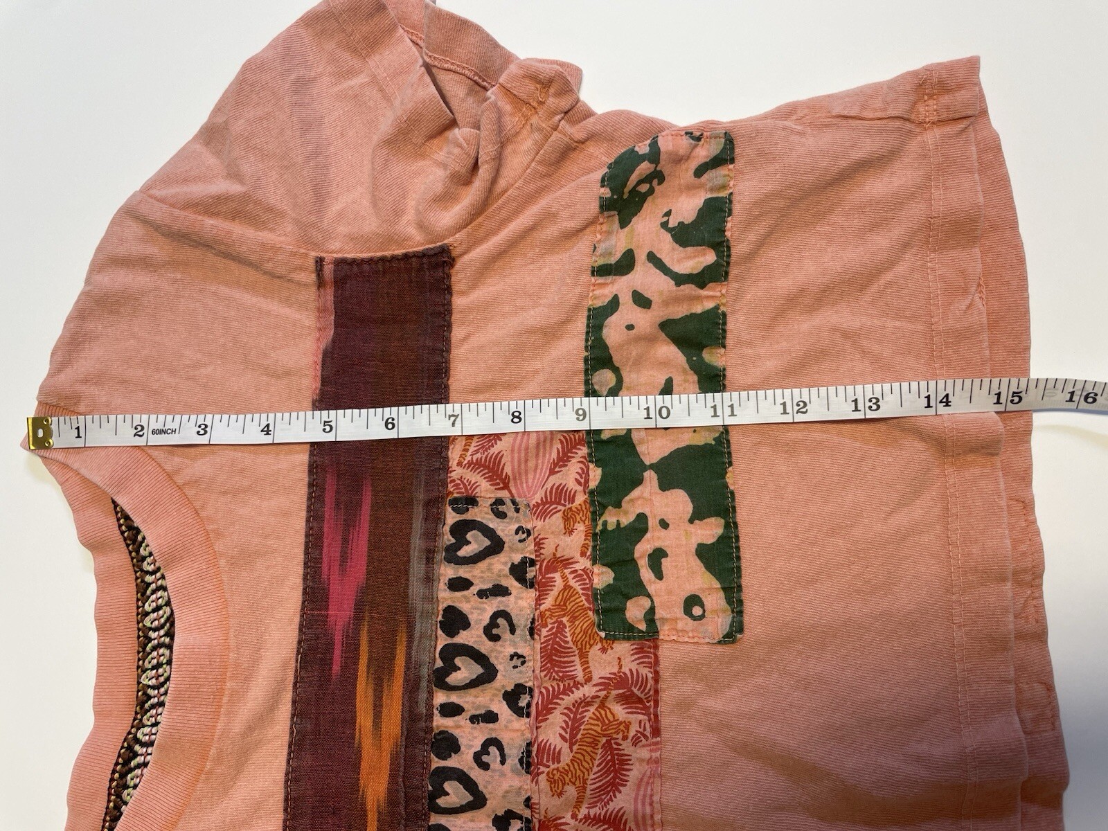 Multi-patterned Quilted Crop Top Cute Boho Unique… - image 7