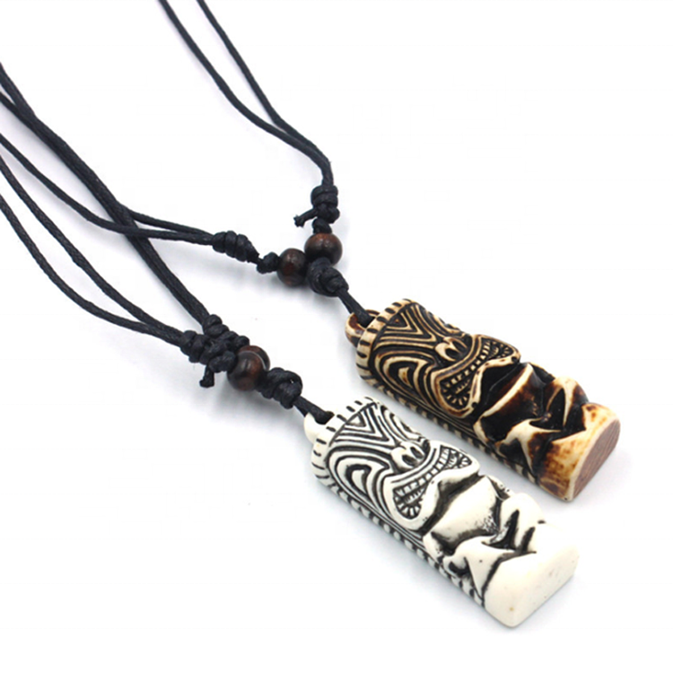 Bone Tiki ネックレス Tiki Chain Surfer Necklace Men Women Surf Jewelery Tikki Ticki
