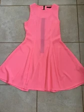 Atmosphere Neon Orange Skater Style Sleeveless Dress, Size 10