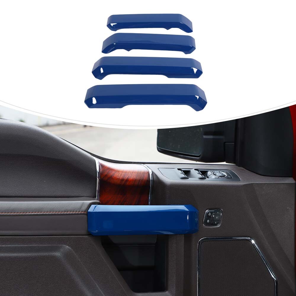 4x Interior Door Handle Cover Trim For Ford F150 2015-20 4Door Blue Accessories