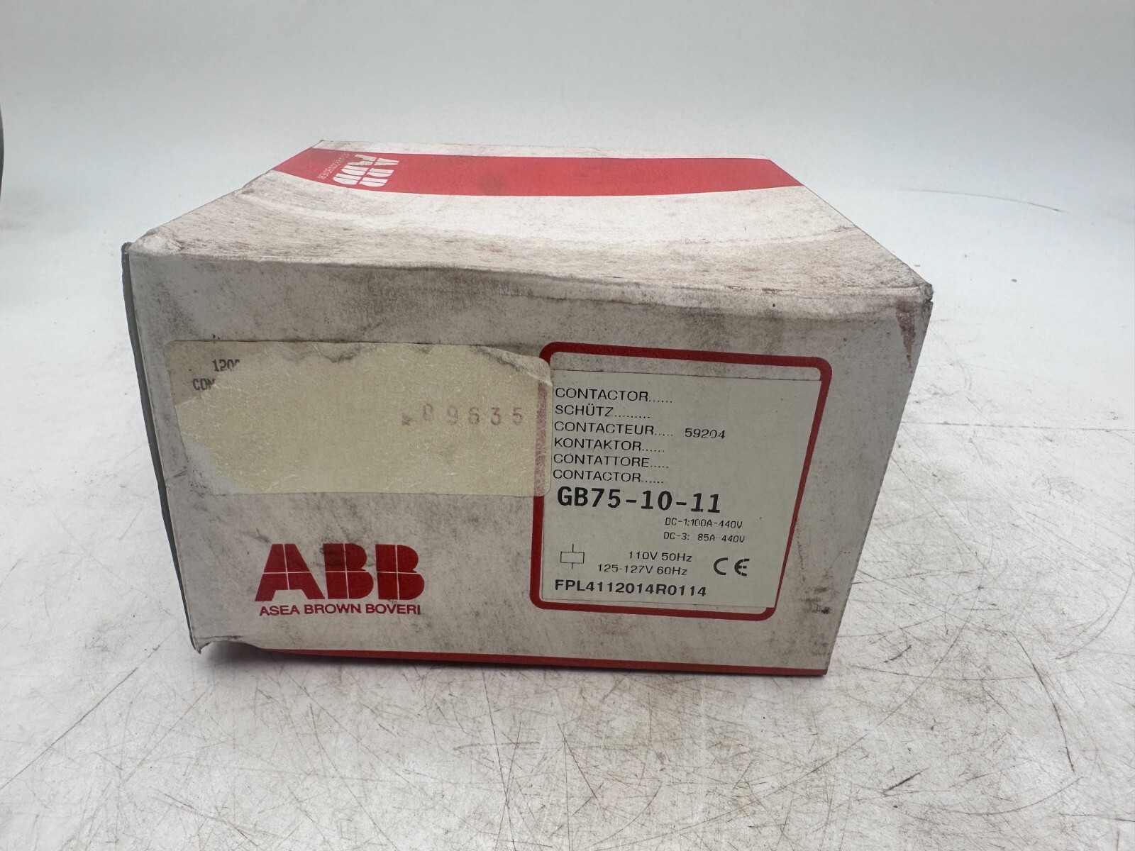 ABB GB75-10-11 CONTACTEUR avec contact latéral CAL7-11 pour armoire électrique