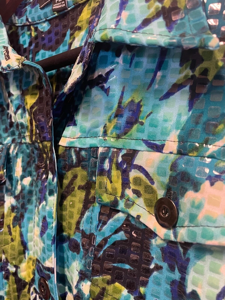 Elementz Petite Medium Blue Green Jacket with Clear Raised Texture - Image 2 of 4