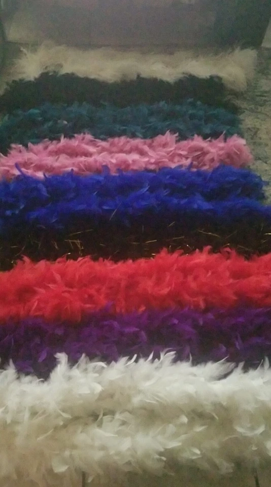 Feather Boa Pretty Elegant Long Flapper Showgirl Party Hollywood Costume 9 piece - Image 2 of 4