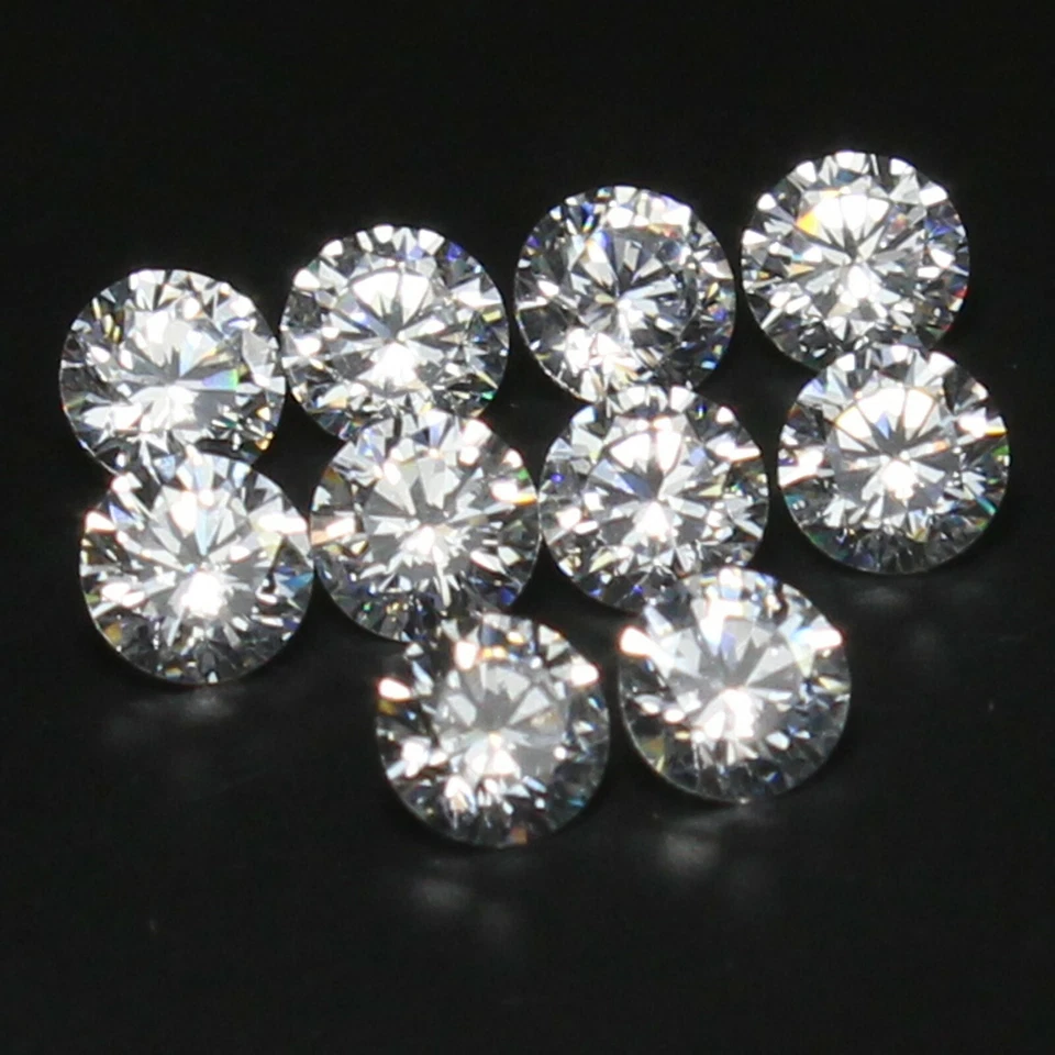 3.00 mm Round Brilliant 10 Pc Lot EF Color VS1 1.00 Ct White Loose Diamond - Image 3 of 3