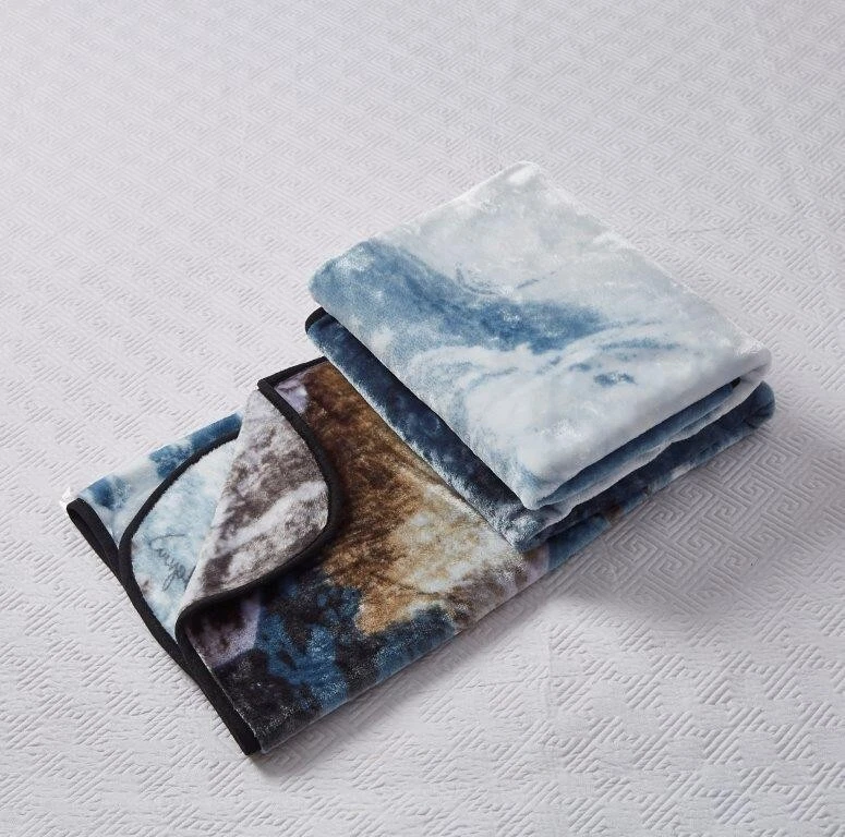 60x80 Moon Wolves Howling Wolf Night Mink Faux Fur Twin Full Queen Throw Blanket - Image 3 of 3