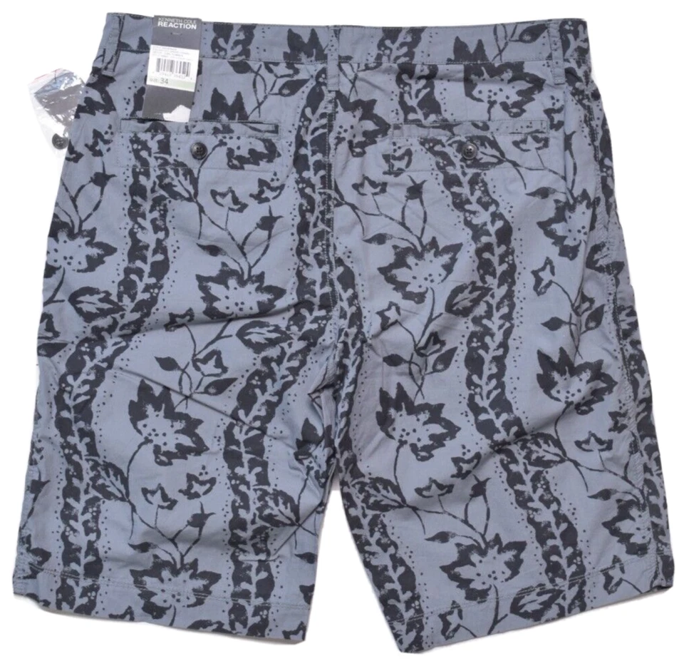 Kenneth Cole Reaction Nuevos Pantalones Cortos Chinos Para Hombre Algodón Gris Outa League Talla 33 Foto 2 de 4