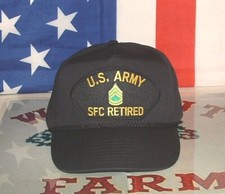 Cappello emblematico stile camionista militare in pensione sergente prima classe SFC esercito americano.