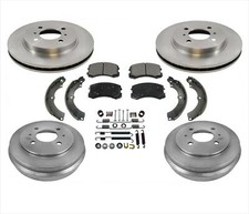 Rotors Drums Brake Pad Shoes Springs For Mitsubishi Lancer Es Se 14 Rims 02-07 Rotors Drums Brake Pad Shoes Springs For Mitsubishi Lancer Es Se 14 Rims 02-07