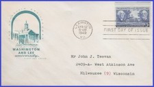 USA5 # 982 ADDR HOUSE OF FARNAM FDC   Washington and Lee University