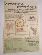 1981 Ad Creature Creations Space Creature Posters, Canopus One, Rosemead, Ca.