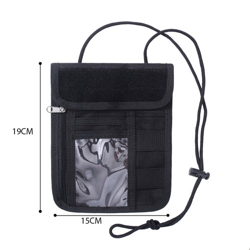 Tactical Molle ID Holder Pouch Folder Organizer Bag Military Nylon Chest Hanging - Picture 2 of 17
