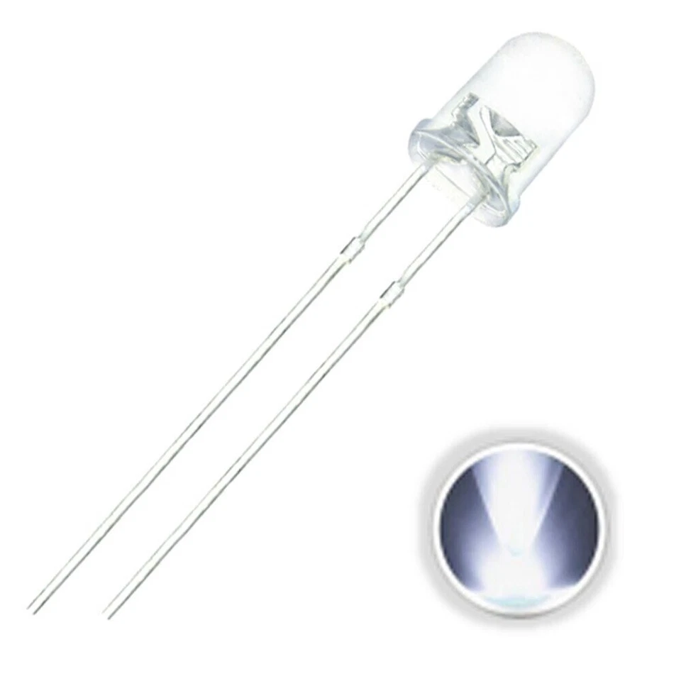 3mm LED Diode Superhell Rund Ultrahell 30° Blau Rot Grün Gelb Orange Weiß UV - Bild 3 von 4