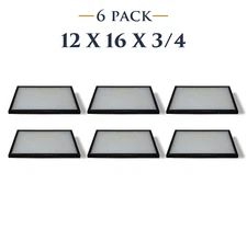 6 Pack of 12 x 16 x 3/4 Riker Display Cases Box for Collectibles Jewelry & More