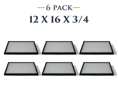 6 Pack of 12 x 16 x 3/4 Riker Display Cases Box for Collectibles Jewelry & More