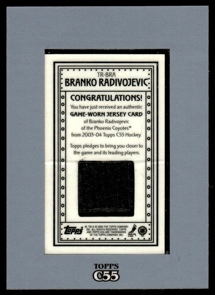 2003-04 Topps C55 Relics Rob Blake Colorado Avalanche #TR-RB - Image 2 of 2