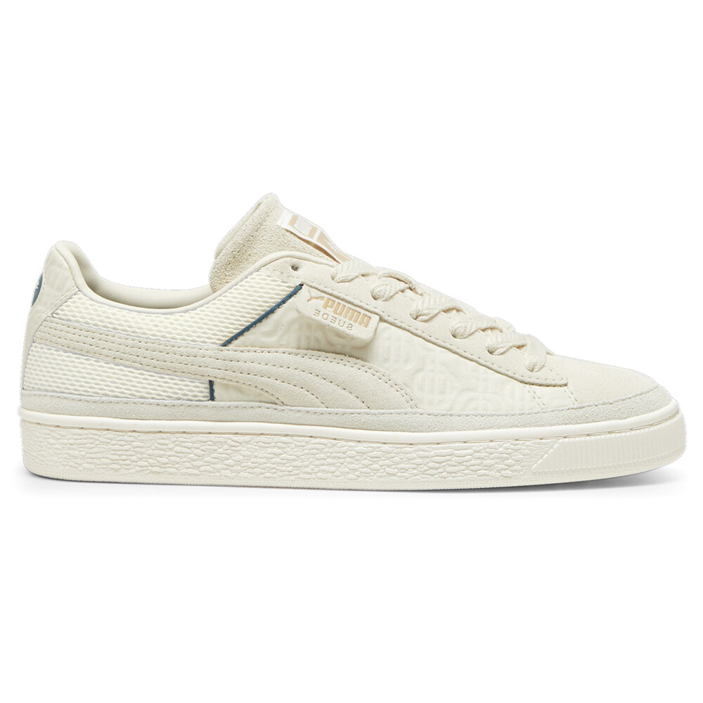 Puma Suede Palm Tree Crew Мужские кроссовки на шнуровке Off White, белые кроссовки Повседневная обувь 3