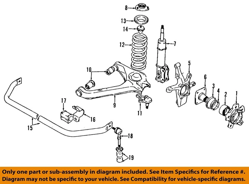Used Front Suspension Stabilizer Bar fits: 2000 Chevrolet Tracker Front 2 Dr Fro Foto 3 de 4