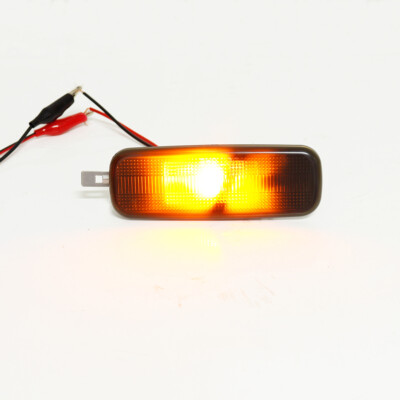 4x LED Side Marker Signal Lights – Amber/Red – For 1989-1994 Nissan 240SX S13 – Clear Lens, Black Housing