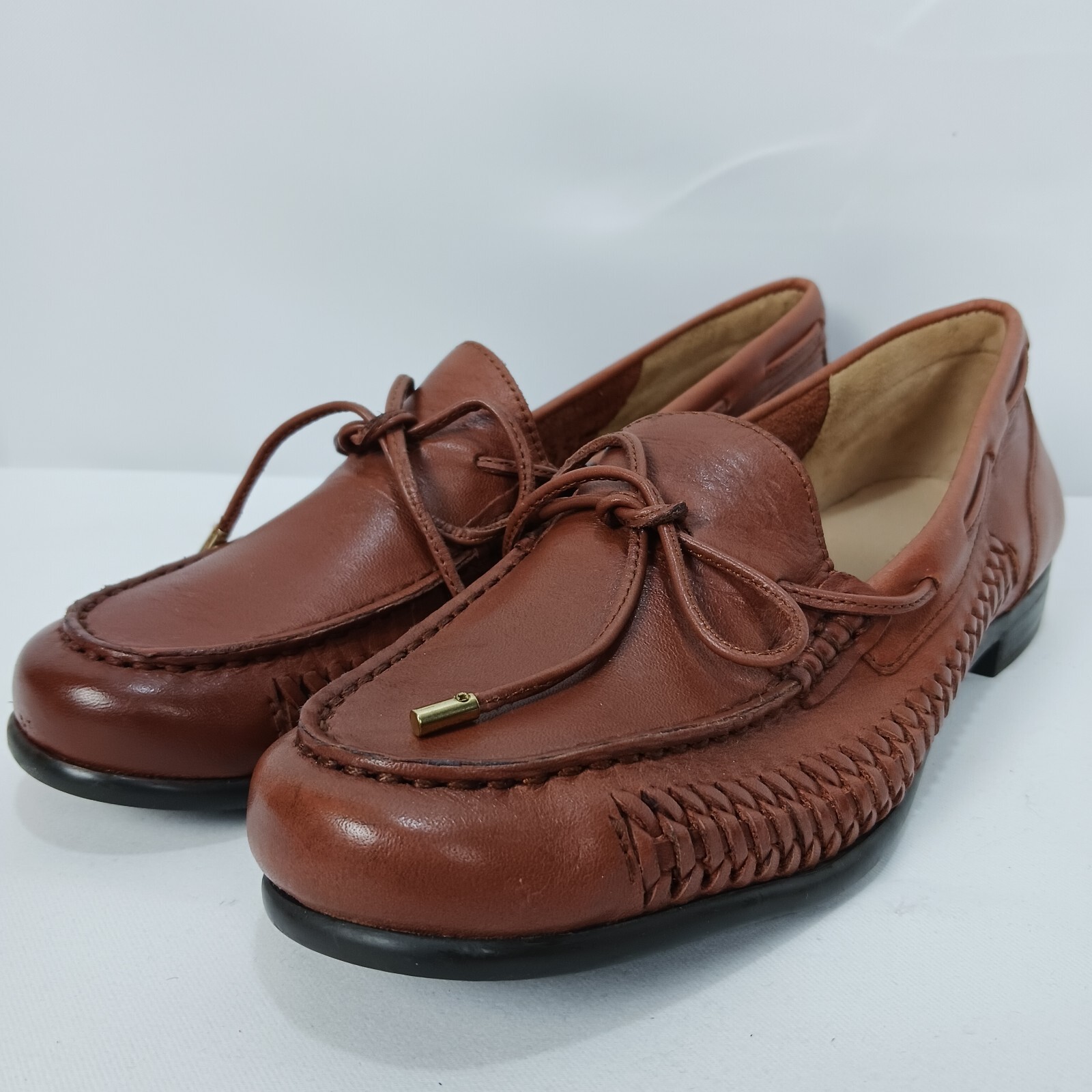 Array Phoenix Brown Leather Braided Side Open Nes… - image 1