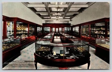 Moline Illinois~Interior CI Josephson's Jewelry Store~Display Cases~Postcard