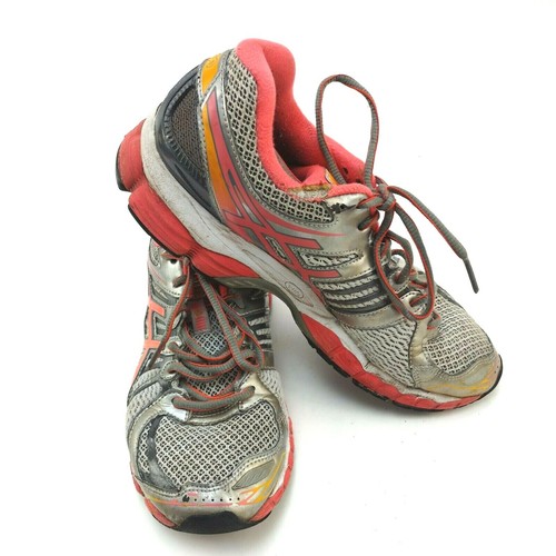 Asics Gel Nimbus 15 T3B5N Women's Running Shoes Gray Pink Orange US Size 9 Used - Picture 4 of 11