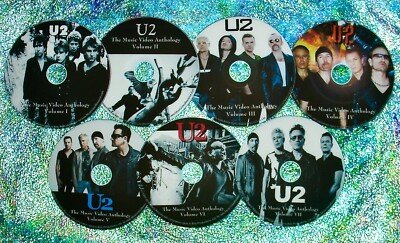 U2 and Bono Music Video Anthology 1981 to 2016 7 DVD Set with 136