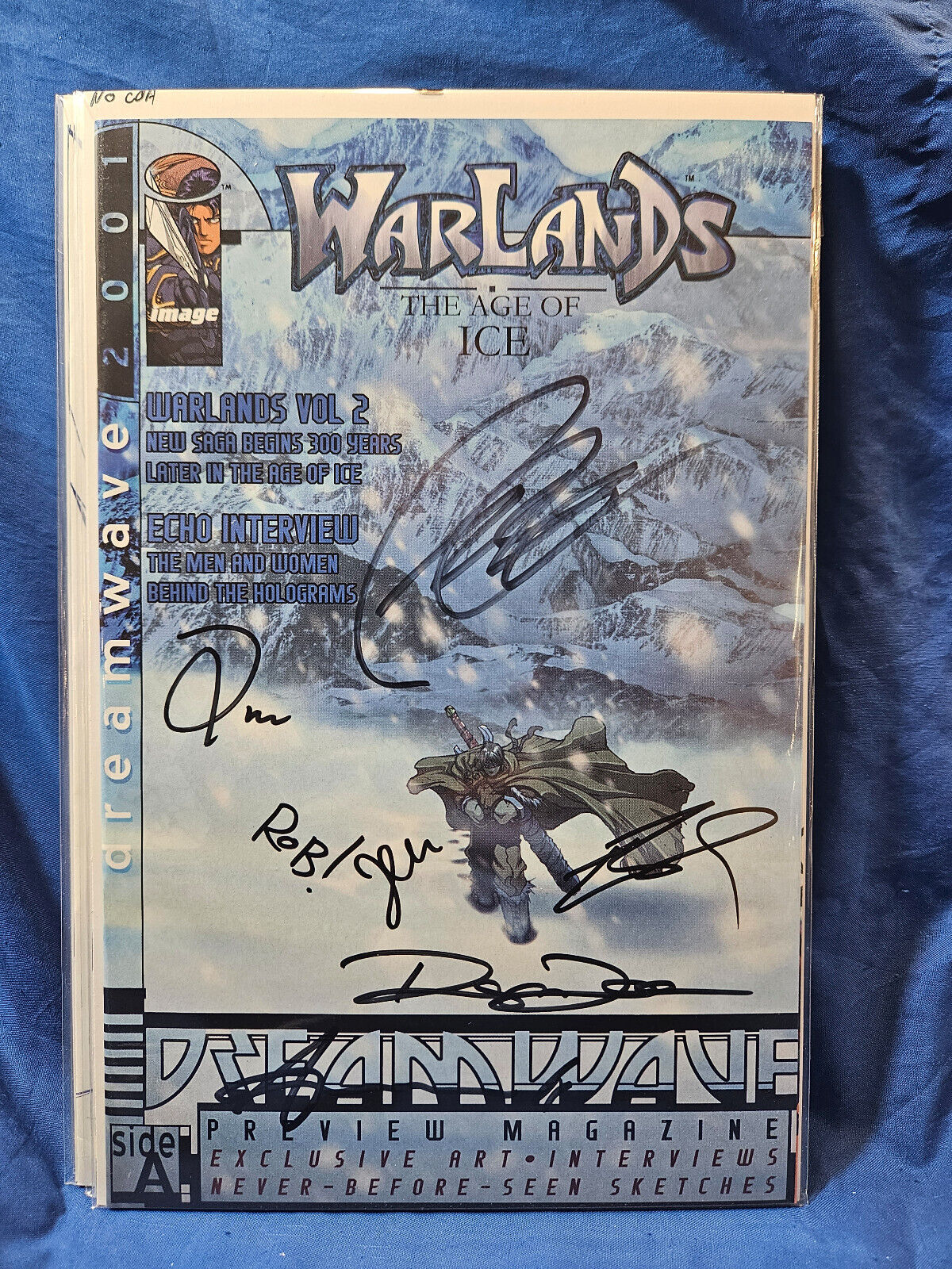Image Comics Dreamwave Preview 2001 Signed x6 Warlands Age of Ice Shidima