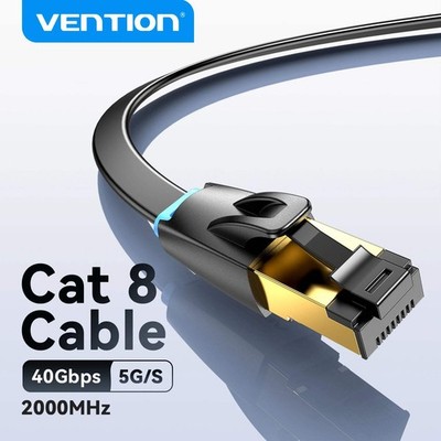 Vention CAT8 Ethernet Kabel 40Gbps 2000MHz TPE Netzwerk Lan Patchkabel für PC Lap