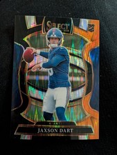 2025 Panini Select - Concourse Jaxson Dart #93 Black & Orange Shock Prizm (RC)