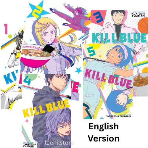 Juego completo de cómics Kill Blue Vol 1-5 manga inglés nuevos por Tadatoshi Fujimaki