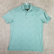 Johnnie O Polo Golf Shirt Men's Large Green Short Sleeve Performance Casual