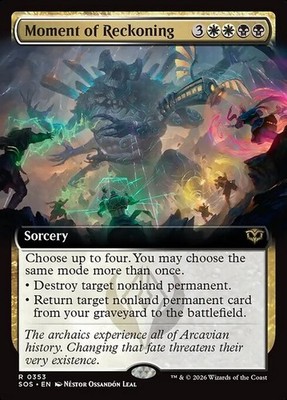 Moment of Reckoning x1 Extended Art FOIL Secrets of Strixhaven SOS NM MTG