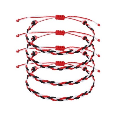 MECCANIXITY 4Pcs Braided Rope Bracelet, Adjustable Woven String Bracelets Sum...