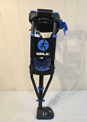 iWALK 3.0 Hands-Free Crutch Adjustable Height Cushioned Knee Pad Black/Blue