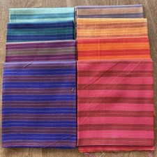 8 Fat Quarter Bundle Woven Fabric 100 Premium Cotton Stripes