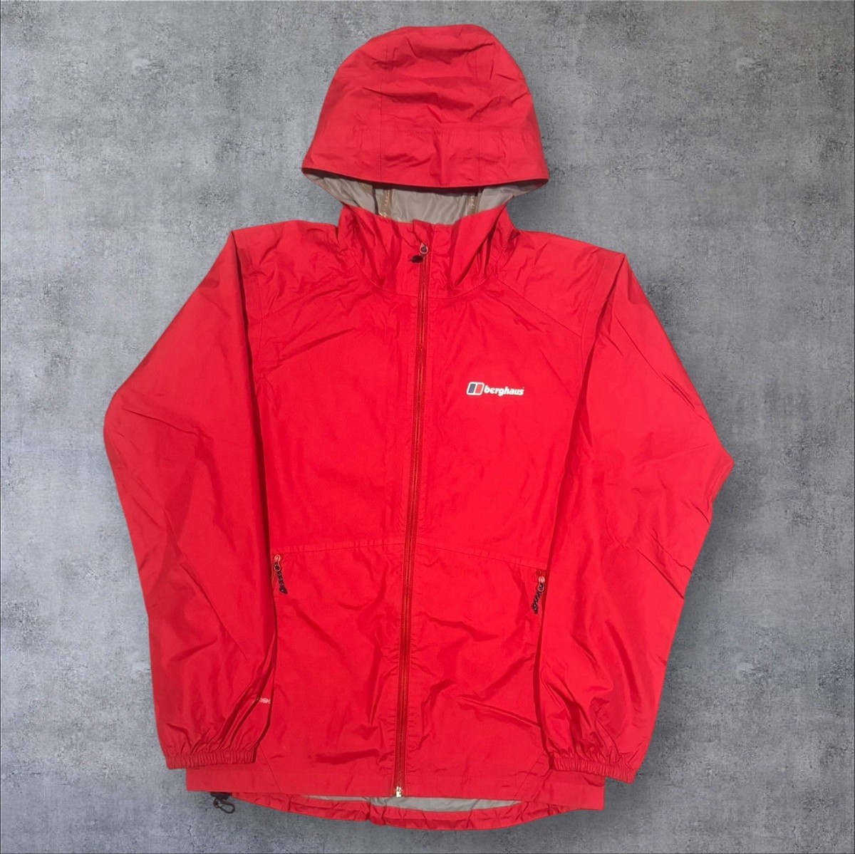 Mens Red Berghaus Hydroshell Lightweight Hooded Waterproof Jacket