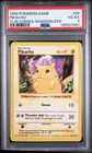 1999 POKEMON BASE SET SHADOWLESS YELLOW CHEEKS #58 PIKACHU PSA 4