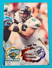 1995 Stadium Club RC #XT417 Shawn Bouwens Jacksonville Jaguars FOOTBALL Card K6