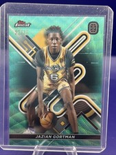 2022-23 Topps Finest OTE- Jazian Gortman #25 Aqua Wave Refractor 23/75