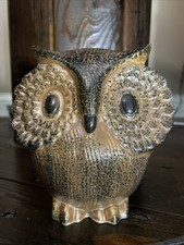 1979 OMC Japan Ceramic Owl 5.5" Piggy Bank