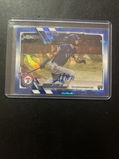 2021 Topps Chrome Anderson Tejeda RC Blue Ice On Card Auto #RA-AT
