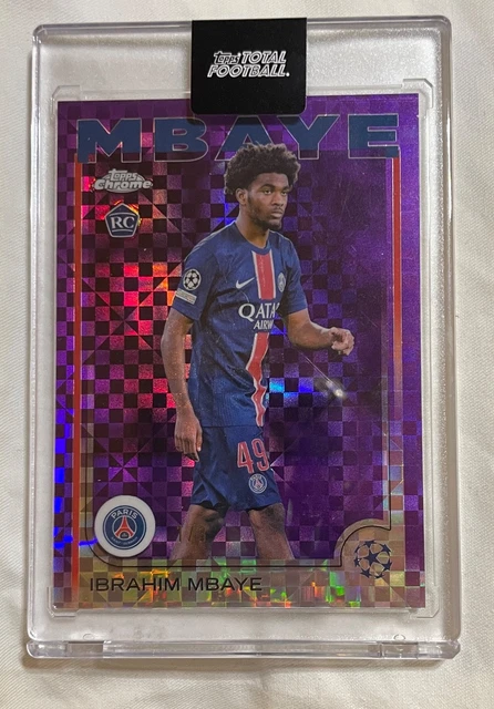 Ibrahim Mbaye Rookie - 2024-25 Topps Chrome XFRACTOR - /3 PSG PARIS RC